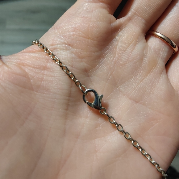 Curiology Cresent Moon Necklace Phases Goth Emo Punk Jewelry Black Silver Lunar - Picture 3 of 3